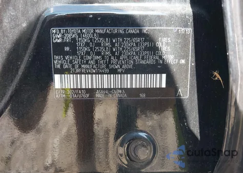 2013 Toyota Rav4 Xle from USA, damaged, VIN 2T3RFREV4DW114499